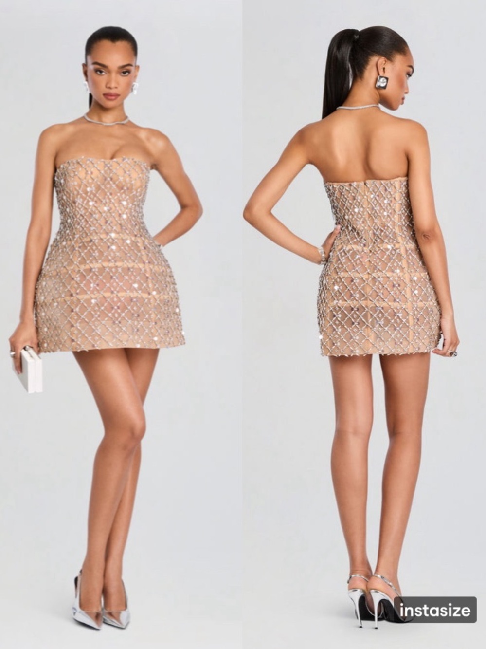 Retrofete Kathleen Crystal Embellished Dress Size Small (S)